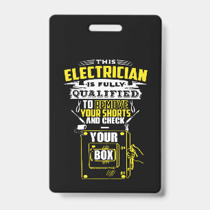 Badge Cet électricien est pleinement qualifié