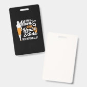 Badge Cette maman vend des biens immobiliers (Avant & arrière)