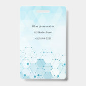 Badge Chaleur Beat Molecule Médicale Vertical Photo ID (Dos)