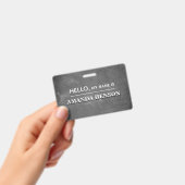 Badge Chalkboard Modern Mon nom est (Handheld)