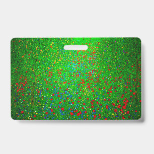Badge Champ de coquelicots de Gustav Klimt