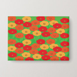 Badge Champ de fleurs de pavot