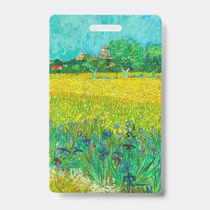 Badge Champ de Van Gogh avec Iris près d'Arles