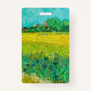 Badge Champ Van Gogh avec Irises près d'Arles