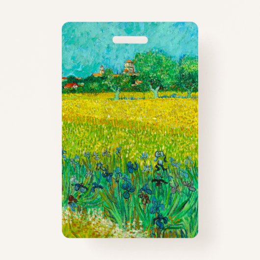 Badge Champ Van Gogh avec Irises près d'Arles (Devant)