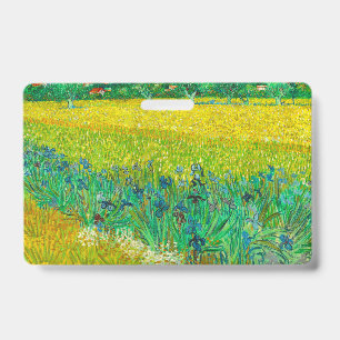 Badge Champ Van Gogh avec Irises près d'Arles