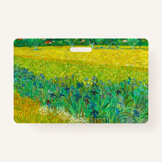 Badge Champ Van Gogh avec Irises près d'Arles (Devant)