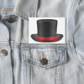 Badge Chapeau de dessus noir avec ruban rouge (Insitu)