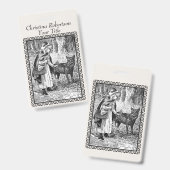 Badge Chapeau rouge Noir Blanc Illustration Cadre (Avant & arrière)