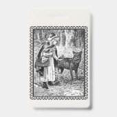 Badge Chapeau rouge Noir Blanc Illustration Cadre (Arrière)