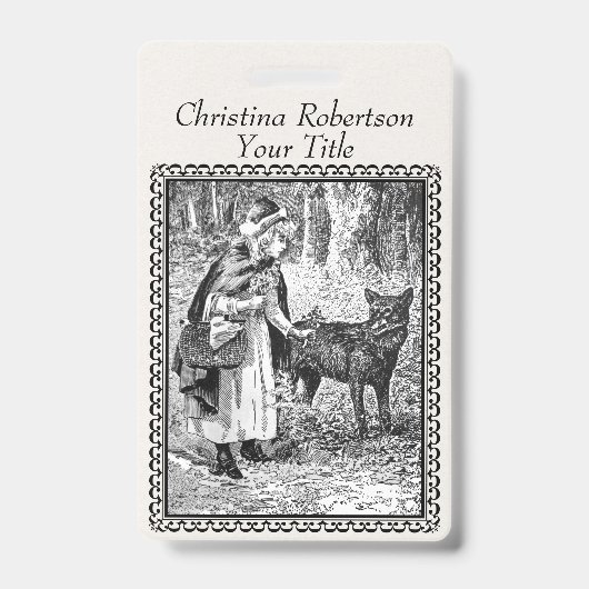 Badge Chapeau rouge Noir Blanc Illustration Cadre (Avant)