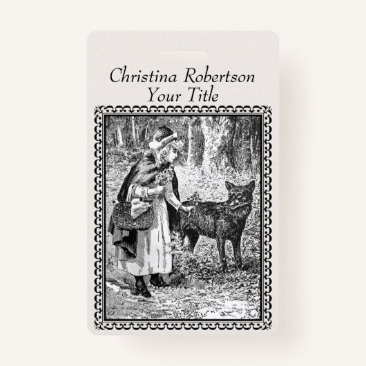 Badge Chapeau rouge Noir Blanc Illustration Cadre (Devant)