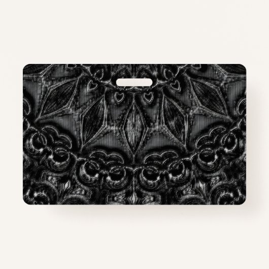 Badge Charcoal Mandala (Devant)