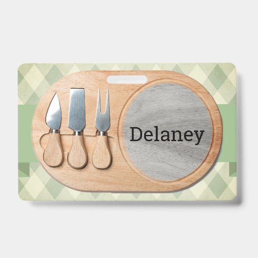 Badge Charcuterie de coutume de plateau de fromages (Avant)