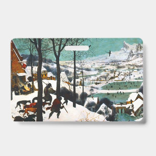 Badge Chasseurs dans le paysage enneigé Pieter Bruegel