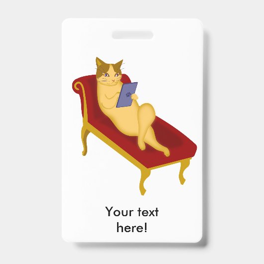 Badge Chat avec clipart de gadget (Avant)