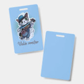 Badge Chat avec T-shirt violon (Avant & arrière)