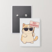 Badge Chat Cool Pas De Lundi Mème Esthétique (Recto/Verso)