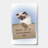 Badge Chat dans une boîte (Arrière)