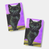 Badge Chat de style Van Gogh (Avant & arrière)