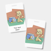 Badge Chat et cuvette de poisson (Avant & arrière)