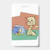 Badge Chat et cuvette de poisson (Arrière)