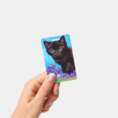 Badge Chat et fleurs de Van Gogh (Manuel / portable)