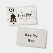 Badge Chat et souris avec des personnages de dessin amus (Avant & arrière)