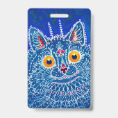 Badge Chat gothique bleu (Arrière)