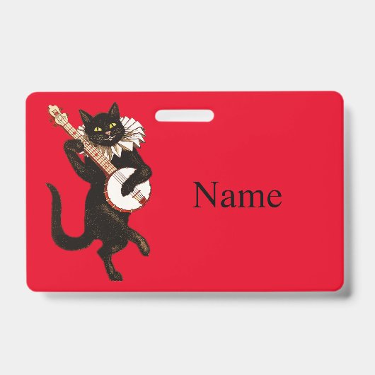 Badge Chat jouant du Banjo Thunder_Cove (Avant)