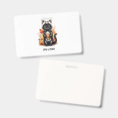 Badge Chat mignon et effrayant Halloween (Avant & arrière)