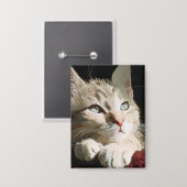 Badge chat, nature, animal (Recto/Verso)