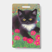 Badge Chat smoking Gustav Klimt (Arrière)