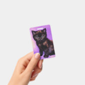 Badge Chat Violet de Style Van Gogh (Manuel / portable)