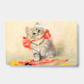 Badge Chaton avec un ruban rouge (Arrière)