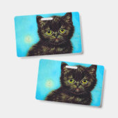 Badge Chaton Boudeur Style Van Gogh (Avant & arrière)