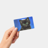 Badge Chaton noir de style Van Gogh (Manuel / portable)