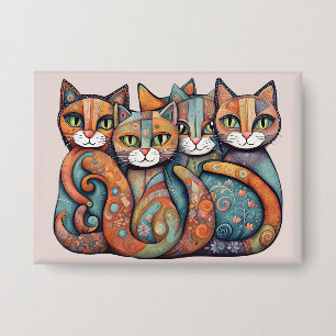 Badge chats apaisants 3 bouton