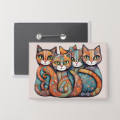 Badge chats apaisants 3 bouton (Recto/Verso)