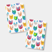 Badge Chats aquarelles et amis (Avant & arrière)