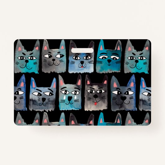 Badge Chats bleus (Devant)