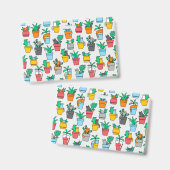 Badge Chats dans les pots de fleurs (Avant & arrière)