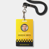 Badge Chauffeur de taxi (Avant avec lanière)