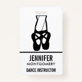 Badge Chaussons Bleu Noir En Pointe (Dos)