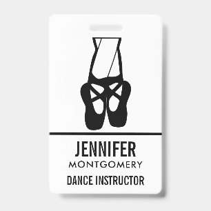 Badge Chaussures de ballet noires mignonnes en pointe