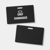 Badge Chef Sandbagger Golf mème Bjj Chess Sandbag (Avant & arrière)