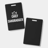 Badge Chef Sandbagger Golf mème Bjj Chess Sandbag (Avant & arrière)