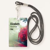 Badge Chemins de fer Misty Photo Pittoresque (Derrière avec lanière)