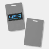 Badge Chercheur OVNI Aliens de recherche paranormal (Avant & arrière)