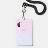 Badge Cheval avec étoile blanche  (Dos avec cordon)